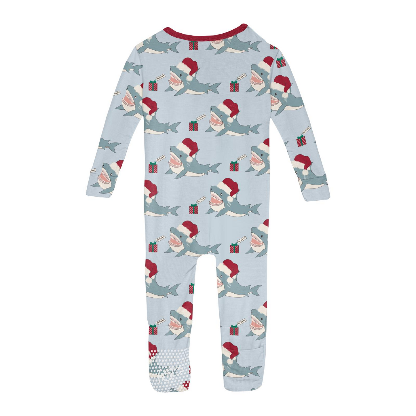 Print Convertible Sleeper with Zipper // Blue Holiday Sharks