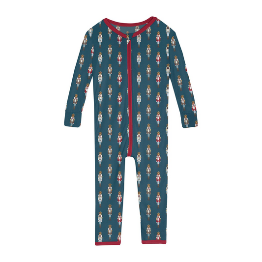 Print Convertible Sleeper with Zipper // Peacock Nutcrackers