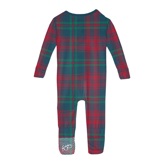 Print Convertible Sleeper with Zipper // Peacock Plaid