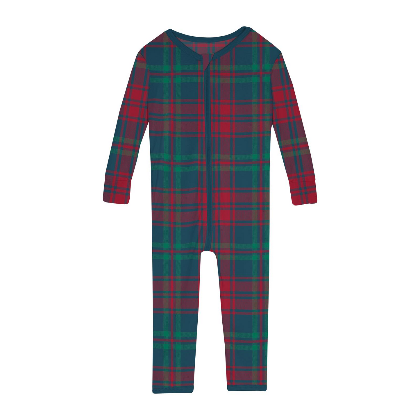 Print Convertible Sleeper with Zipper // Peacock Plaid