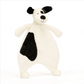 Bashful Black and Cream Puppy Comforter