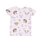 Short Sleeve Pajama Set // Vintage Animals Faces Pink