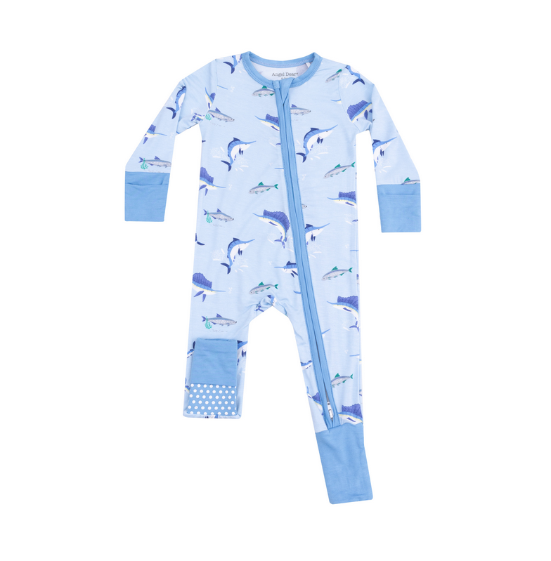 2 Way Zipper Romper // Deep Sea Fishing