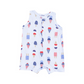 Sleeveless Shortie Romper // American Ice Cream Blue