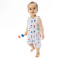 Sleeveless Shortie Romper // American Ice Cream Blue