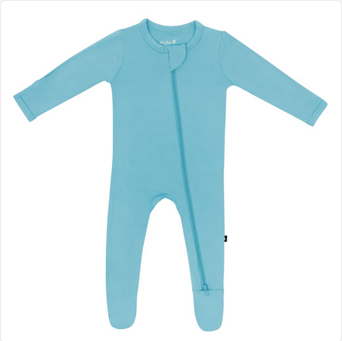 Zippered Footie in Makai