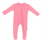 Zippered Footie in Guava