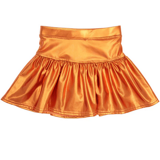 Metallic Skort // Orange