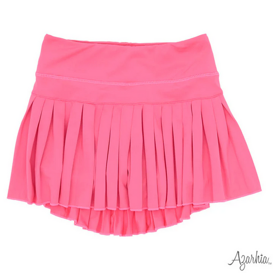 Mini Pleated Skort // Neon Pink