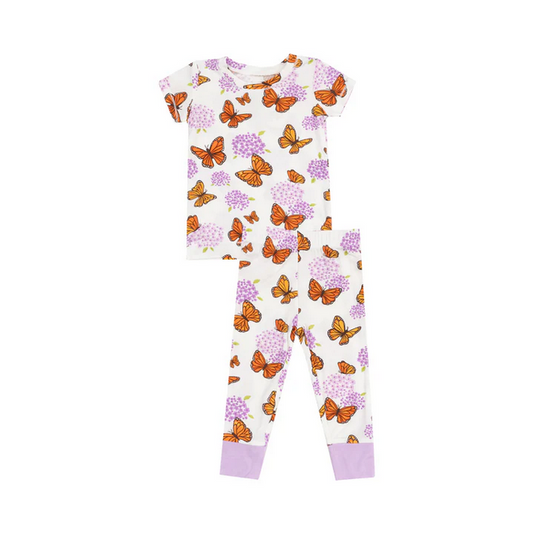 S/S Loungewear Set//Monarch Butterflies and Milkweed