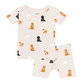 Short Sleeve Pajamas in Fluffy Dog