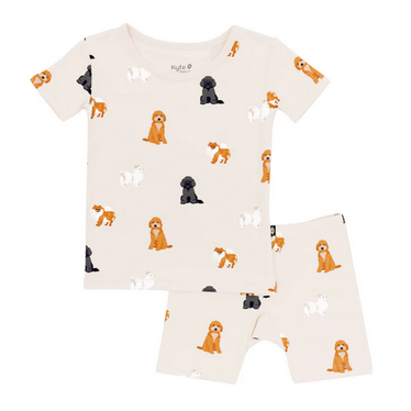 Short Sleeve Pajamas in Fluffy Dog