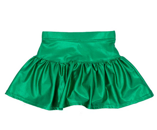 Gathered Skort // Green Shimmer