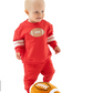 French Terry Football Varsity Jogger Set // Red