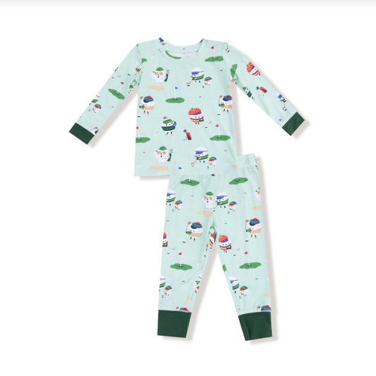 Golf Pros- Green L/S Loungewear Set