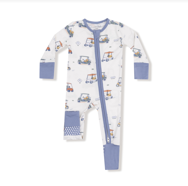 Zooming Golf Carts- 2 Way Zipper Romper