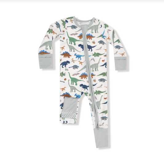 Washy Dinos- 2 Way Zipper Romper