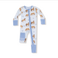 Horses- 2 Way Zipper Romper // Blue
