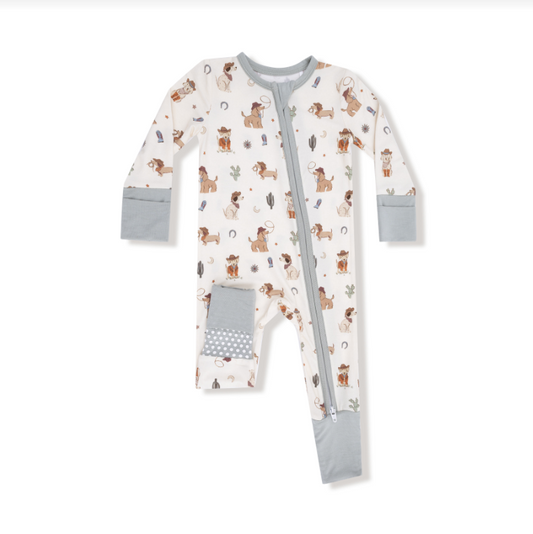 Cowboy Dogs- 2 Way Zipper Romper