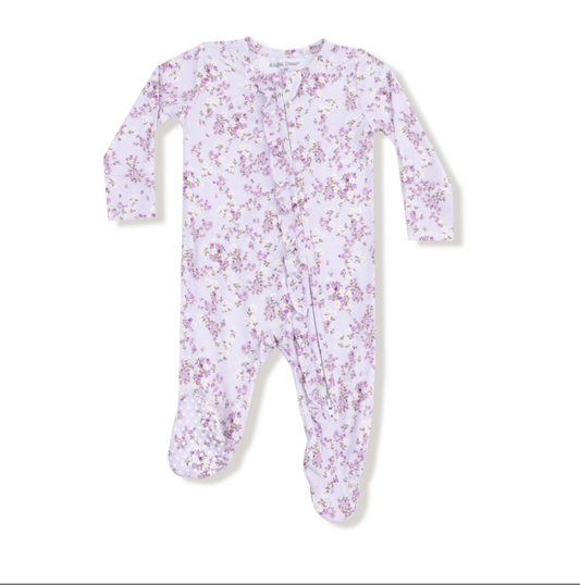 Sweet Dreams Florals- 2 Way Ruffle Zipper Footie