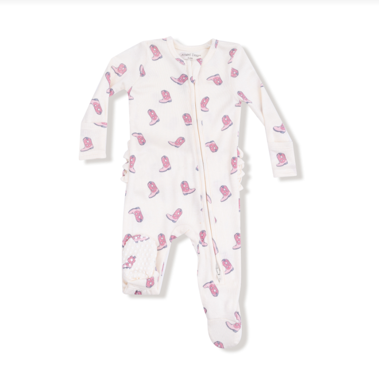Petite Cowgirl Hats- 2 Way Ruffle Zipper Footie