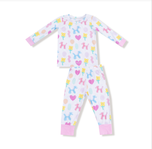 Pink Balloon Animals Loungewear Set