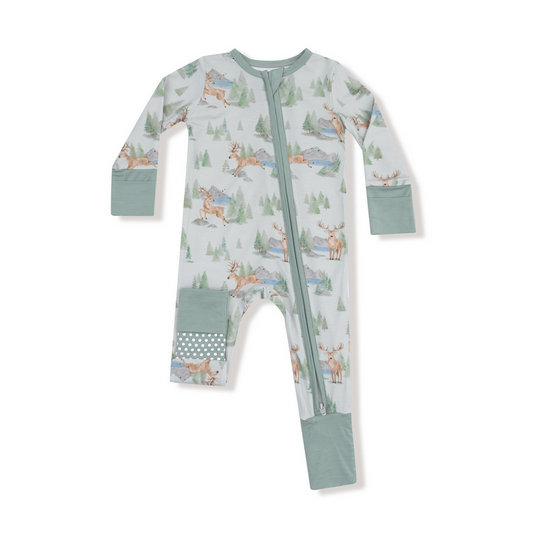 Buck Deer 2 Way Zipper Romper