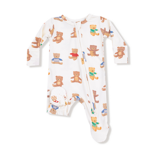 Teddy Bear 2 Way Zipper Footie