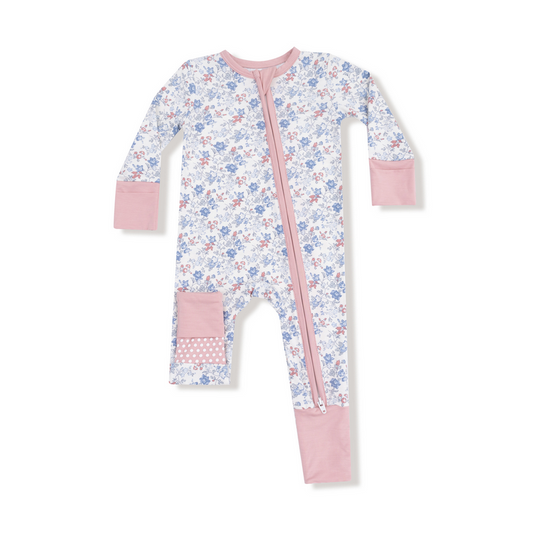 Country Girl Floral  2 Way Zipper Romper