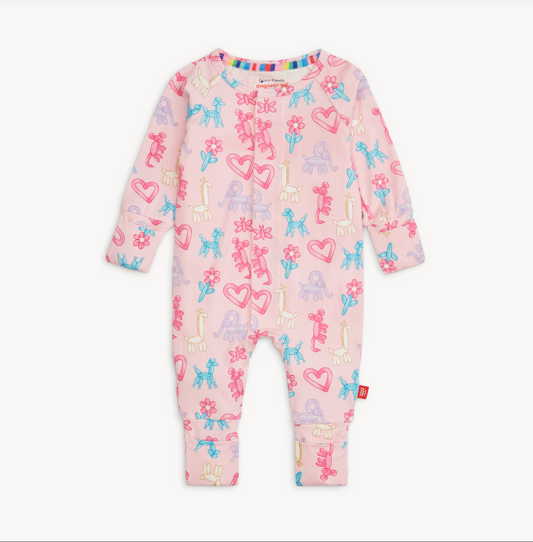 Pink Party Animals Glow In The Dark Modal Convertible Coverall