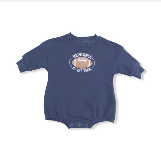French Terry Sport Varsity Sweatshirt Bubble // Indigo