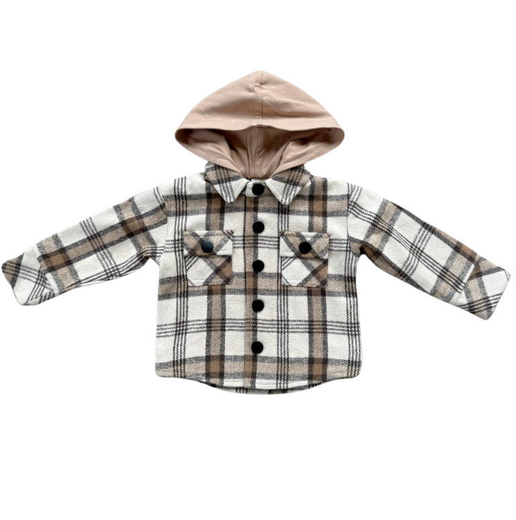Desert Plaid Hooded Shacket