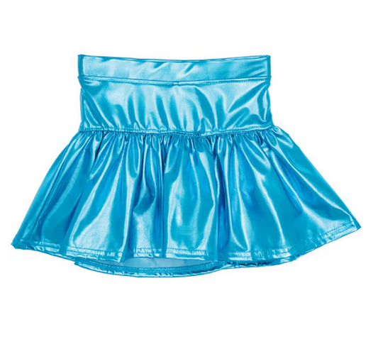 Metallic Skort // Turquoise