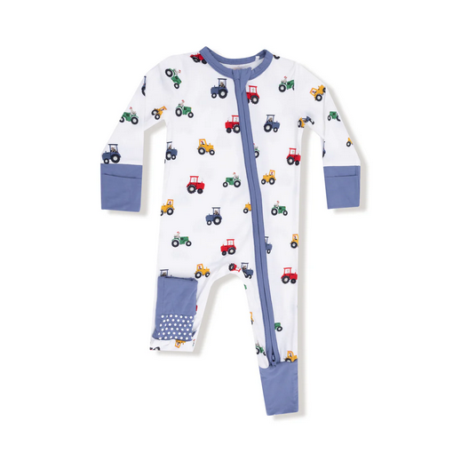 Mini Tractors 2-Way Zipper Romper
