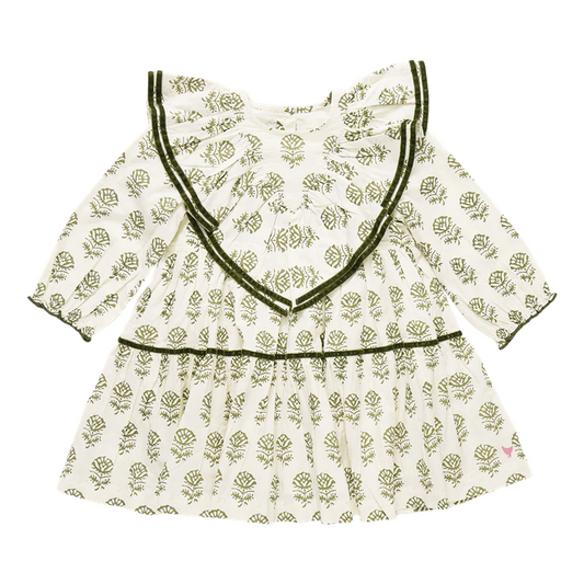 Girls Raphaela Dress // Olive Rose Floral