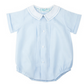 Button Front Creeper // Blue & White