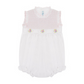 Sleeveless Secret Garden Romper // White & Pink