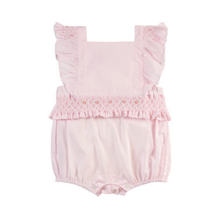 Girls Smocked Ruffle Romper