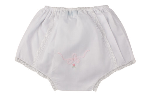 Vintage Bow Collection Diaper Cover // White