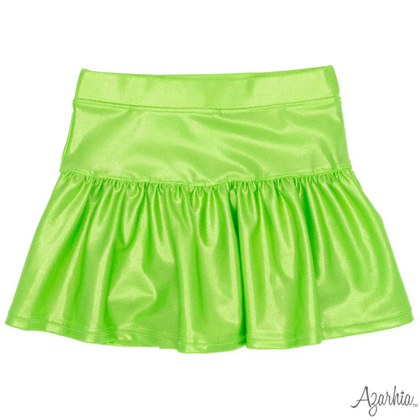 Gathered Skort // Lime Shimmer