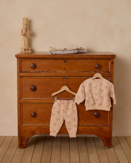 Relaxed Fleece Sweatset || Red Bows