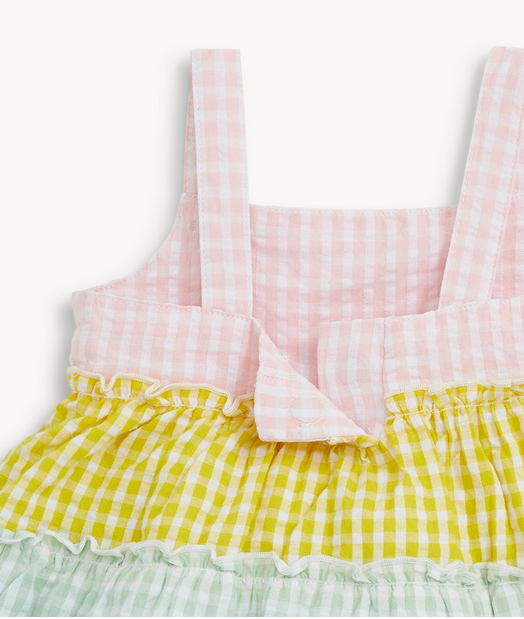 Multi GIngham Magnetic Dress & Bloomers