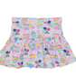 Pleated Birthday Printed Skort with Birthday theme print