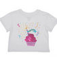 Bright sequin Boxy Tee with Cupcake and Birthday Banner