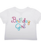 Boxy Tee with Bright Sequin Birthday Girl