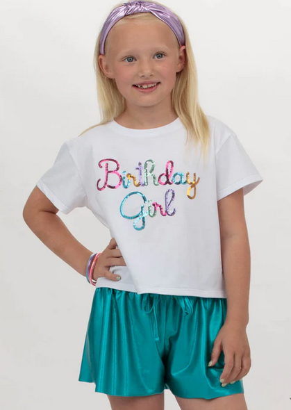 Birthday Girl Sequin Boxy Shirt