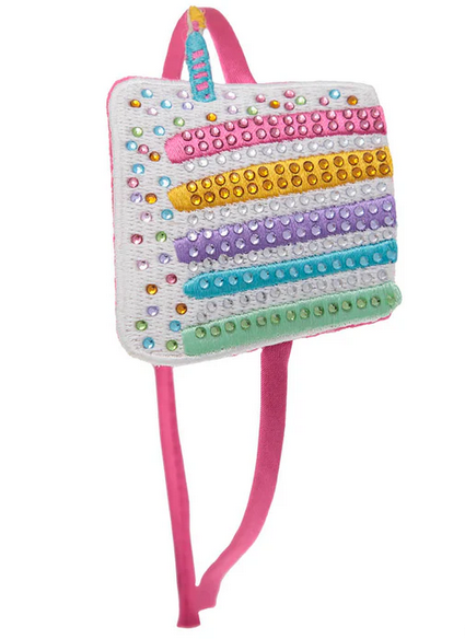 Glitter Birthday Cake Rinestone Headband