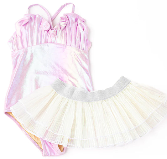Metallic Mermaid Swimsuit Lilac