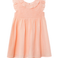 Pink dress with ruffled collar