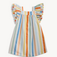Multi Stripe Woven Fluttre Dress
